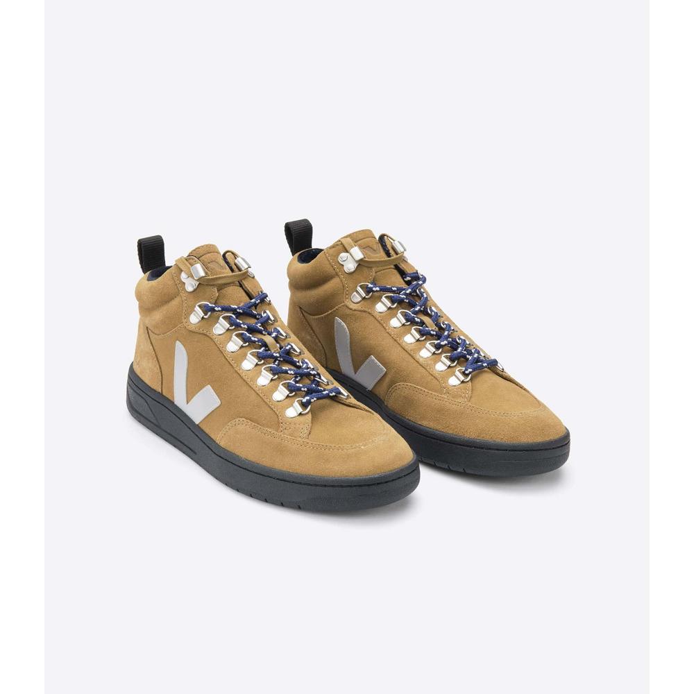 Veja RORAIMA SUEDE Women's High Tops Khaki | CA 359KOR